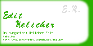 edit melicher business card